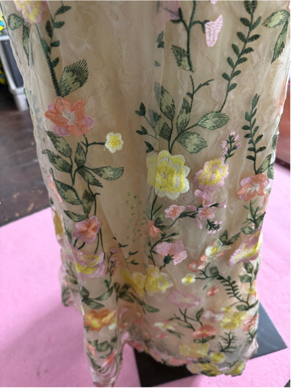 Mac Duggal Floral Embroidered One Shoulder Formal Gown Size 4 AS IS - Picture 3 of 13